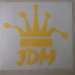 Jdm Kral Tacı Sticker Sarı 16x14,5cm - King Sticker, Jdm Kral Tacı Etiketi, Jdm Taç Çıkartması