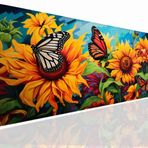 Jdozfo Büyük Oyun Mouse Pad Mouse Mat Kelebek Masa Mat Büyük Genişletilmiş XL Oyun Mousepad Su Geçirmez Masa Örtüsü, Kaymaz Tabanlı Fare Altlığı, Bilgisayar Klavyesi ve Mouse Mat için Masa Pedi 28"x12" J-133