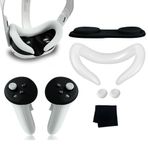 JDXFENG Diamondo 5 adet/takım silikon yüz koruyucu kapak Lens kapağı 5 adet/takım silikon ter geçirmez yüz yastığı Rocker kap gözlük bezi Quest 3 VR aksesuar