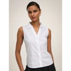 Jdy Kadın Kolsuz Gömlek 15367067 Jdymıo S/l Shırt Wvn Dıa - XS - Beyaz