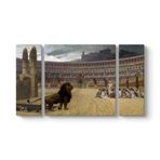 Jean Leon Gerome - Hristiyan Şehitlerinin Son Duası Tablosu 126 x 70-3 Parçalı