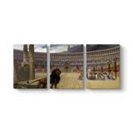 Jean Leon Gerome - Hristiyan Şehitlerinin Son Duası Tablosu 96 x 40-3 Parçalı