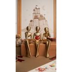 jeane home decor 3'lü Dekoratif Kalpli Biblo Figür Süs Soyut Hafif Raf Dekoru Çocuk Odası Ev Objesi