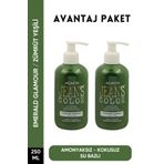 JEAN'S COLOR Amonyaksız Zümrüt Yeşili Renkli Saç Boyası 250 ml X2 Adet Kokusuz Su Bazlı Emerald Glamour Hair Dye