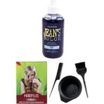 JEAN'S COLOR Saç Boyası Mavi 250 ml, Saç Açıcı ve Fluweel Saç Boya Kabı Seti