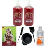 JEAN'S COLOR Saç Boyası Pembe 250 ml 2AD, Saç Açıcı, Boya Temizleyici ve Fluweel Boya Seti
