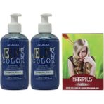 JEAN'S COLOR Saç Boyası Turkuaz 250 ml 2AD ve Hairplus Saç Açıcı