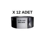 jebrini Siyah 30mm 122cmx12 adet Sıcak Baskı Tarih Kodlama Ribon Şeridi