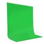 JEBUTU Yeşil ekran, 1,5 x 2 m (5 x 6,5 ft) fotoğraf arka planı, katlanabilir fotoğraf arka planı, yeşil Chromakey yıkanabilir polyester, fotoğraf stüdyosu, video, televizyon, zoom, YouTube için