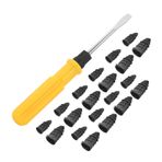JECOMPRIS 1 Takım lastik tamir kiti Tire vidaları lastikler yorulmak araç kiti Tornavida lastik tamir vidası lastik tamir lastik vakumlu lastik tamir çivisi silgi Black