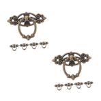 JECOMPRIS 2 set 2 set çekmece kulpu komodin kapı kolları dolaplar çekmece parçaları vidalar antika pirinç vintage çekmece kulpları retro dolap kulpları sap 6 adet * 2