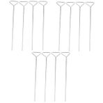 JECOMPRIS 3 Takım Hücre Plakası Laboratuvar Hücresi Üçgen Serpme Malzemeleri Üçgen Yayıcı Ürün Spatulası Tavan Kancaları Ağır Hizmet Tipi Vakıf Spatula Paslanmaz Çelik Silver 4 * 3