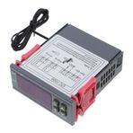 JECOMPRIS termostat Sıcaklık sensörü anahtarı sıcaklık cihazı dijital 12v sıcaklık cihazı sıcaklık anahtarı buzdolabı sıcaklık örü karın kası Black