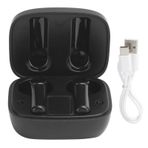 Jectse Kablosuz Bluetooth Kulaklık, Yarım Kulak İçi Stereo Spor Kulaklık, geliştirilmiş akıllı dokunmatik kontrol, Şarj Kutusu (siyah)