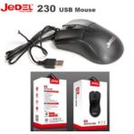 Jedel 230+ USB Kablolu Optik Mouse - Siyah