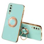 Jeelar Huawei P30 için ESONG Kılıf, Darbeye Dayanıklı Koruyucu İnce Silikon TPU Tampon Kapağı 360° Halka Standlı/Elektrolizle Kaplama, Kadınlar için Tam Gövde Koruma Telefon Kılıfı - Açık Cam Göbeği