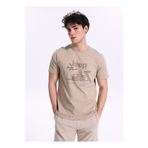 JEEP Bej Erkek Relaxed Baskılı T-Shirt J6SM-TST7274
