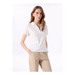 Jeep Beyaz Kadın Relaxed Düz Polo T-Shirt J5SL-TST7070