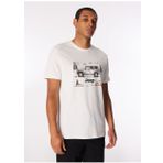 Jeep Bisiklet Yaka Baskılı Kırık Beyaz Erkek T-Shirt J4SM-TST7237