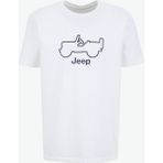 Jeep Bisiklet Yaka Baskılı Kırık Beyaz Erkek T-Shirt J6SM-TST7483 - 2XL