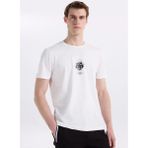 Jeep Bisiklet Yaka Baskılı Kırık Beyaz Erkek T-Shirt J6SM-TST7800 - 2XL