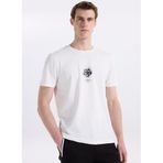 Jeep Bisiklet Yaka Baskılı Kırık Beyaz T-Shirt, 2XL, 5003328075, Kırık Beyaz, Erkek