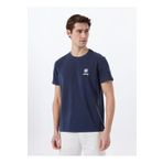Jeep Bisiklet Yaka Baskılı Lacivert Erkek T-Shirt J5SM-TST7288