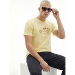 Jeep Bisiklet Yaka Baskılı Sarı Erkek T-Shirt J6SM-TST7335 - XL