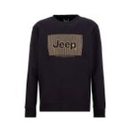 Jeep Bisiklet Yaka Baskılı Siyah Erkek Sweatshırt J5WM-SWT7693