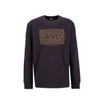 Jeep Bisiklet Yaka Baskılı Sweatshirt, L, 5003274611, Kahve, erkek