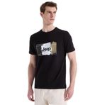 Jeep Bisiklet Yaka Baskılı T-Shirt J5Sm-Tst7362, M, 5003223010, Siyah, Erkek