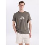 Jeep Bisiklet Yaka Baskılı T-Shirt J6Sm-Tst7339, 2XL, 5003328082, Haki, Erkek