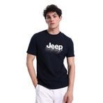 Jeep Bisiklet Yaka Baskılı T-Shirt, M, 5003328097, Lacivert, Erkek