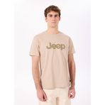 Jeep Bisiklet Yaka Baskılı T-Shirt, S, 5003222990, Bej, Erkek