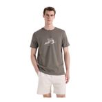 Jeep Bisiklet Yaka Baskılı T-Shirt, S, 5003328082, Haki, Erkek