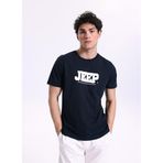 Jeep Bisiklet Yaka Baskılı T-Shirt, XL, 5003222979, Lacivert, Erkek