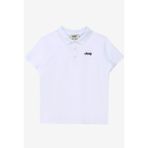 Jeep C4SB-TST104 Beyaz Polo Yaka Relaxed Baskılı Polo Erkek Çocuk T-shirt