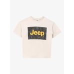 Jeep C4SB-TST4006 Taş Bisiklet Yaka Oversized Baskılı Erkek Çocuk T-Shirt