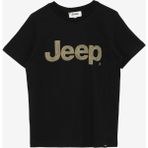 Jeep C4SB-TST4035 Siyah Erkek Çocuk Bisiklet Yaka Oversized Baskılı T-Shirt