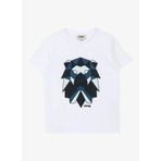 Jeep C4SB-TST4223 Ekru Bisiklet Yaka Relaxed Baskılı Erkek Çocuk T-Shirt