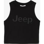 Jeep C4SG-TST4012 Siyah Bisiklet Yaka Crop Top Baskılı Kız Çocuk Atlet