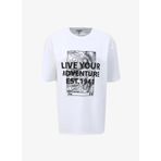 Jeep C4SM-TST4533 Bisiklet Yaka Baskılı Ekru Erkek T-Shirt