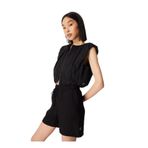 Jeep Crop Top Bisiklet Yaka Gömlek, XS, 5003089802, Siyah, Kadın