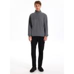Jeep Dik Yaka Düz Antrasit Melanj Sweatshırt, 2XL, 5003261906, Antrasit Melanj, erkek