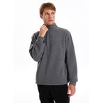 Jeep Dik Yaka Düz Antrasit Melanj Sweatshirt, XL, 5003261906, Antrasit Melanj, erkek