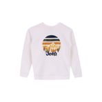 Jeep Erkek Çocuk Ekru Dağ Manzarası Baskılı Sweatshirt, 5-6 Yaş