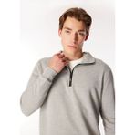 Jeep Gri Melanj Erkek Dik Yaka Relaxed Sweatshirt C4WM-SWT4256