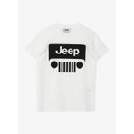 Jeep J4SB-TSH8 Ekru Bisiklet Yaka Relaxed Baskılı Erkek Çocuk T-Shirt