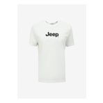 Jeep J4SM-TST7246 Kırık Beyaz Bisiklet Yaka Baskılı Erkek T-Shirt