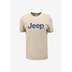 Jeep J4SM-TST7256 Bisiklet Yaka Baskılı Bej Erkek T-shirt